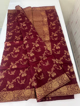 Banarasi Tussar Georgette Saree  - MS44376 DeepMaroon