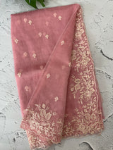 Tissue Organza saree with embroidery, pearl and cutdana work MS15207