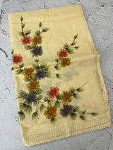 Kota saree with Digital Floral Print with Sequin Embellishment MS14953 PastelYellow