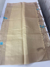 Tissue silk saree with embroidery MSH236