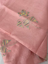 Tussar finish soft silk saree with thread embroidery MTS568 PeachPink