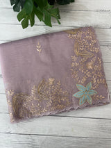 Shimmer crush Organza saree with zari and zardosi work - MS15027