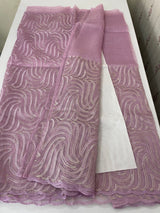 Glass organza saree with thread work- MOS351