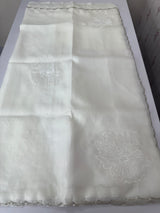 Soft crush Organza saree with beads work MBS679 White