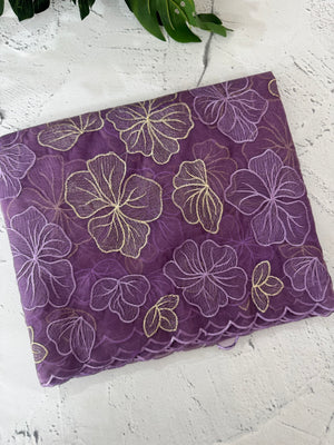 Soft Organza saree with thread work - MSH910 Purple