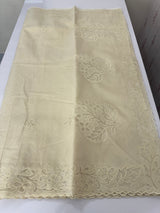 Moonga checks saree with Net Applique borders  MSH157 Ivory