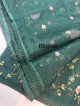Kota saree with embroidery MS14954 - Green