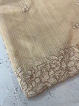 Blended matka tussar saree with embriodery - MS8477 Beige