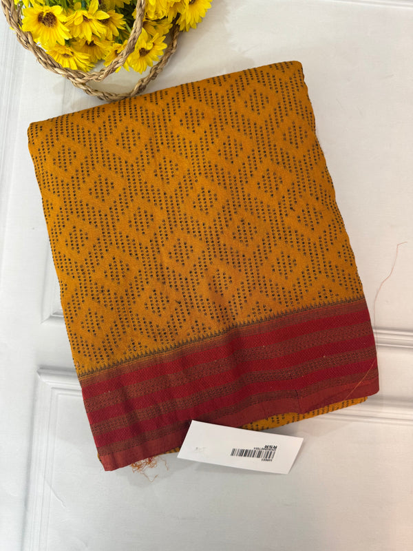 Soft chiffon Georgette saree - SMGRSR Mustard to Red