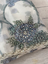 Handworked chiffon Organza saree MCS4534