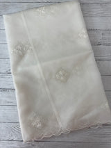 Organza saree with embroidery - MSH375 White