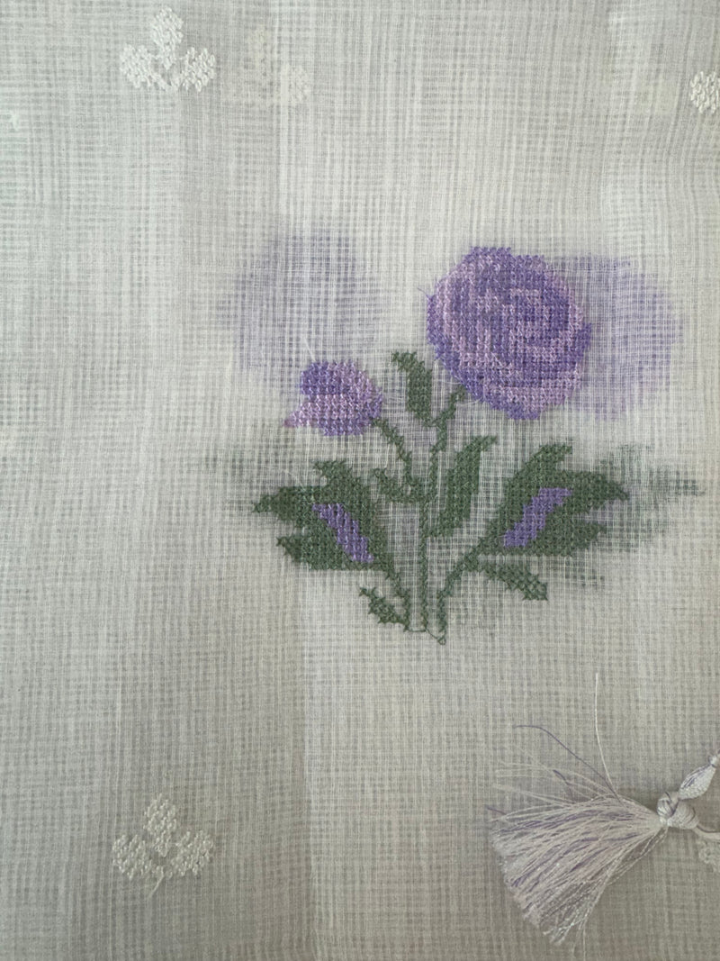 Silky kota embroidery saree MSK654