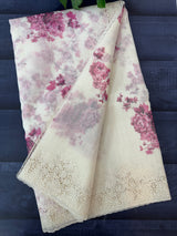 Cutwork Soft kota silk saree with digital prints MSH121