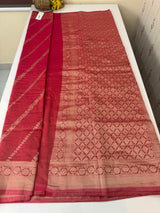 Banarasi crush georgette saree- MS1341 Deep PinkRed