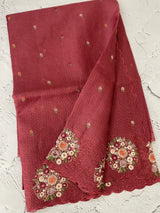 Silky kota embroidery saree MSK4333