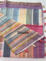 Digital printed semi Linen Saree MLS615- 32