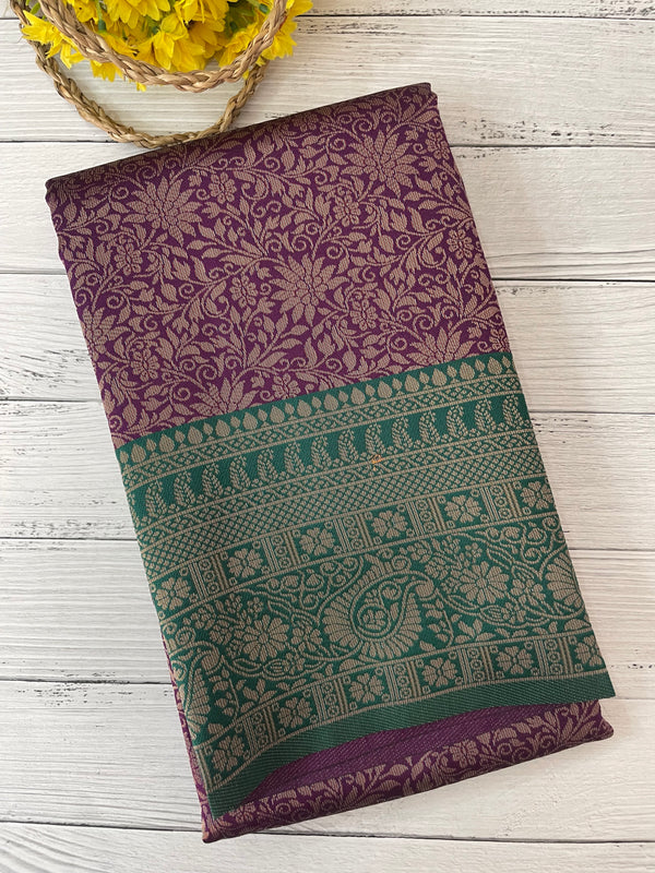 Brocade semi silk saree MS67443