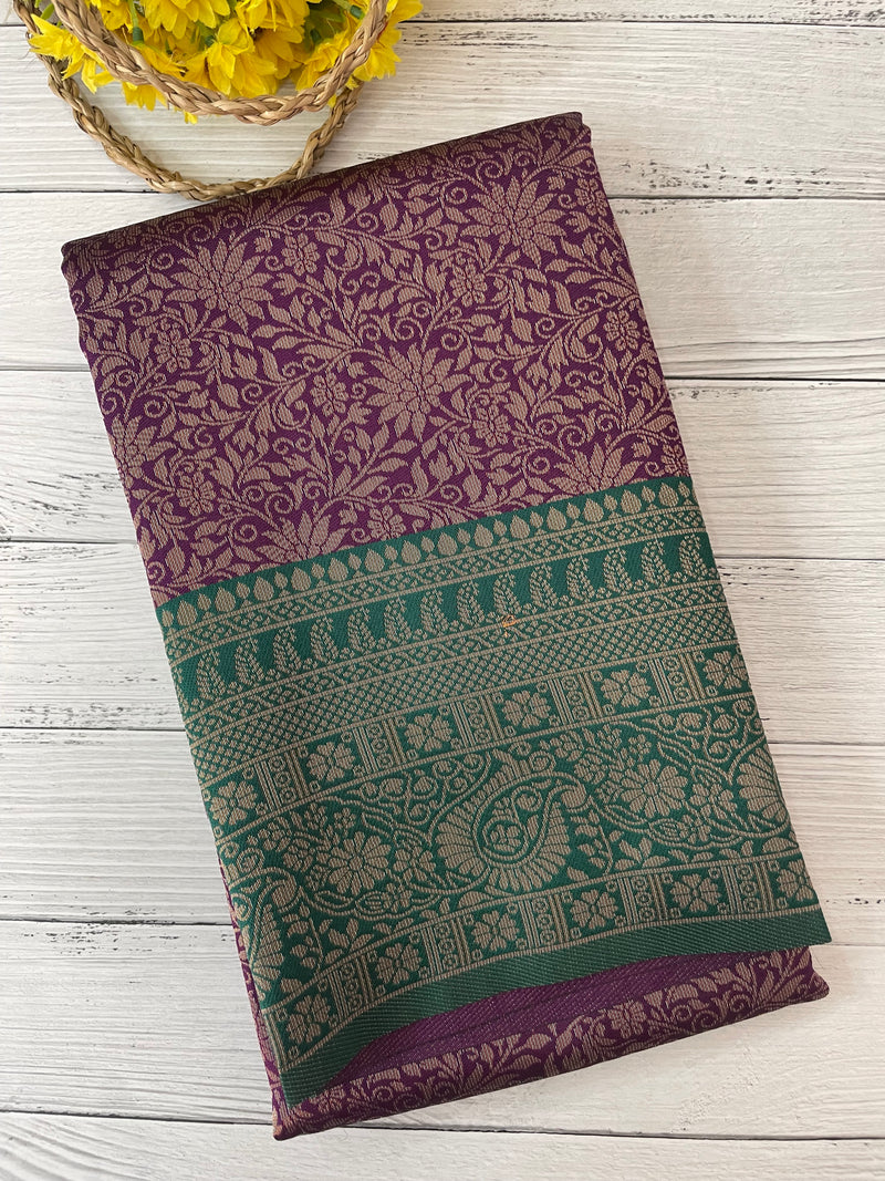 Brocade semi silk saree MS67443