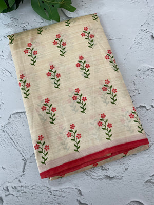 Printed Art silk saree with blouse MAS6966
