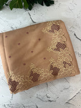 Satin finish kosa tussar saree with cutwork - MSH205 Taupe