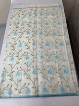 Soft Netkota saree with cross stitch embroidery MSH210