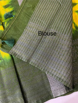 Tie & Dye semi silk sarees  MSS9876