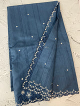 Cutwork Semi tussar saree MTSS680