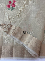 Tissue Silk embriodery saree MS49892