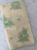 Kota Moonga checks Applique work saree  MSH273 - Cream to SageGreen