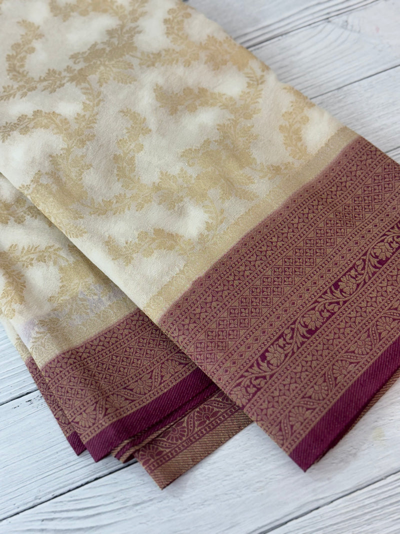 Semi banarasi Georgette saree - MSB8976