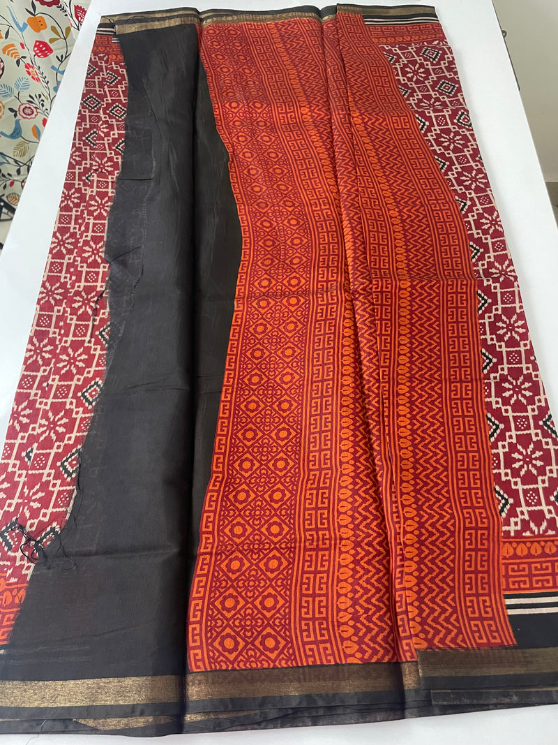 Semi chanderi saree  MCSC663