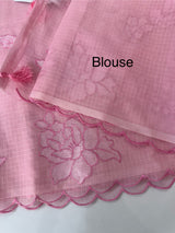 Silky kota embroidery saree  MSK890 Pink