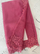 Soft Organza saree with embroidery borders - MSH5777 Pink