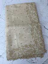 Blended Satin finish Tussar silk saree with applique work- MS8178
