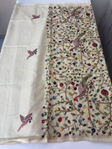 Blended tussar silk saree with hand kanta work - MS14855