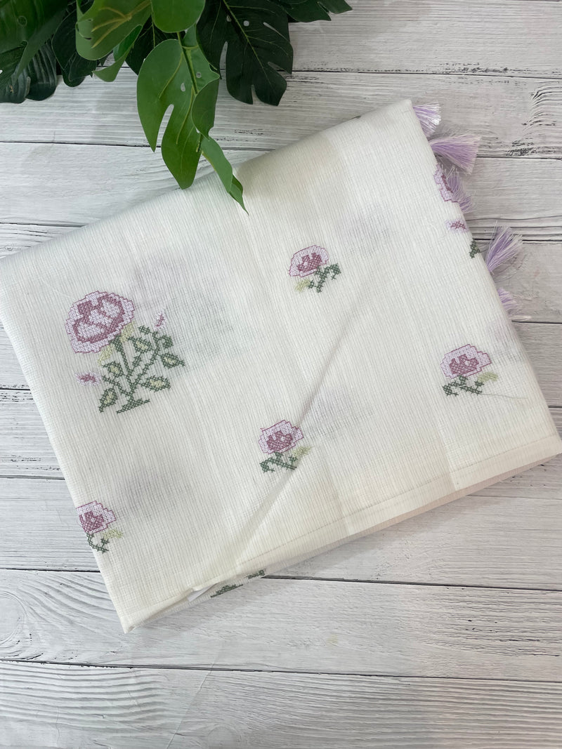 Silky kota embroidery saree MSK654