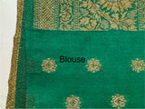 Semi banarasi Khaddi Georgette saree - MS1499 Green