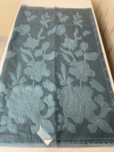 Semi organza saree with appliqué work - MSH906 MidnightBlue