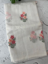 Lightweight NetKota saree with cross stitch embroidery MS6868