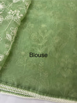 Semi Soft Organza saree with thread work MOS588