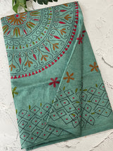Kanta Handstitched Blended tussar silk saree MS15831