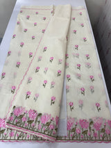 Mul chanderi embriodery saree with scalloped borders MSH176 (4)