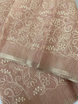 Tissue Silk embriodery saree MS49888