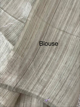 Soft crepe tussar silk saree with embroidery and cutwork MSH199