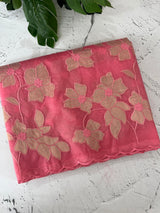Semi organza saree with tissue applqiue work - MSH931