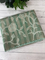 Tissue Silk applique work saree MSH133 Design 3 - JadeGreen