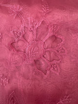 Glass organza saree with applique work- MSHW229