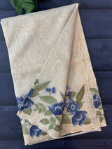 Kota silk saree with cross stitch embriodery MS13506C