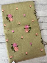 Tissue mix Soft silk saree with embroidery MS8189- PastelGreen