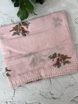 Kota silk saree with embroidery MS15220- PastelPink